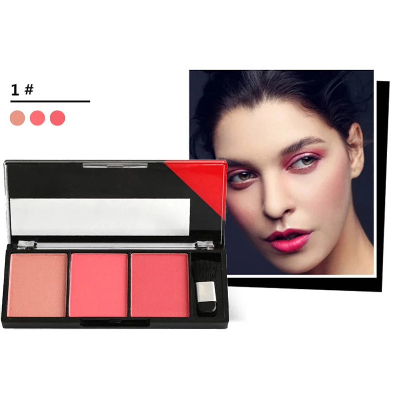 Face Blush Palette Combination Plate Natural Powder Rouge Women Makeup Brightening Lasting Durable Colors Blush Pigment Cosmetic