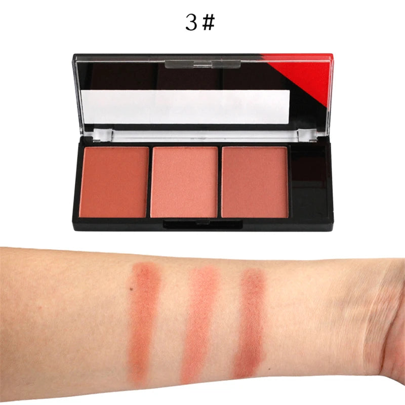 Face Blush Palette Combination Plate Natural Powder Rouge Women Makeup Brightening Lasting Durable Colors Blush Pigment Cosmetic