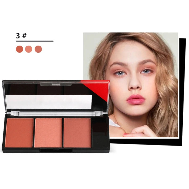 Face Blush Palette Combination Plate Natural Powder Rouge Women Makeup Brightening Lasting Durable Colors Blush Pigment Cosmetic