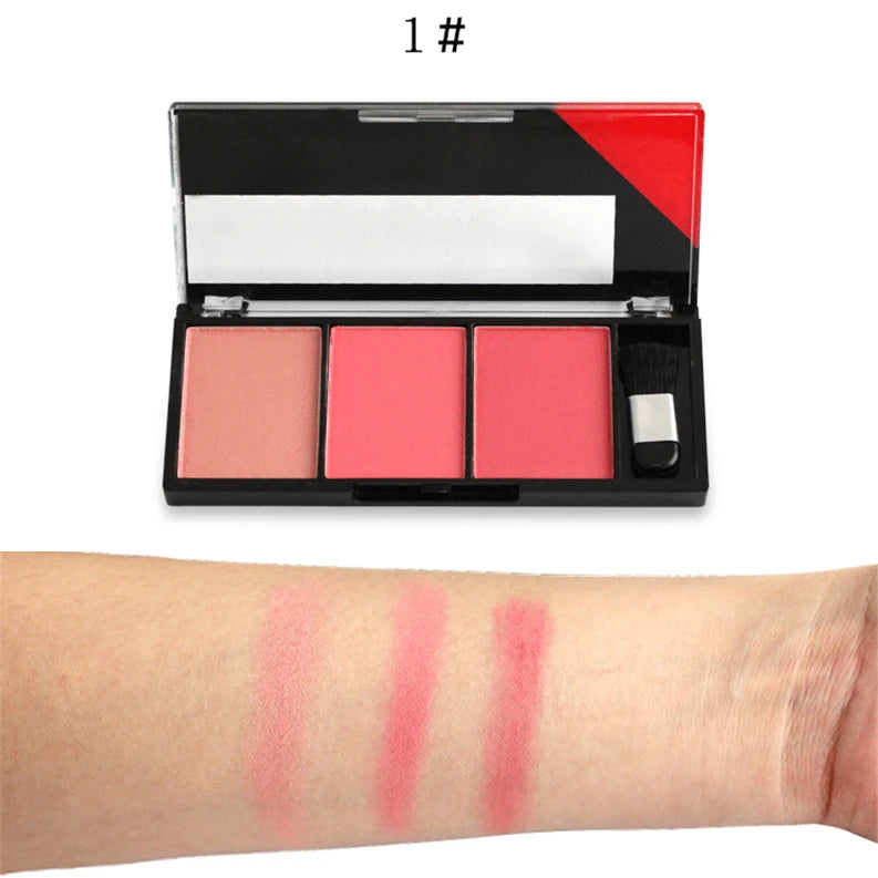 Face Blush Palette Combination Plate Natural Powder Rouge Women Makeup Brightening Lasting Durable Colors Blush Pigment Cosmetic