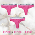 3Pcs S-3XL Women Thongs Cotton Panties Plus Zise Underwear Sexy G-String Low Waist Briefs Underpants Comfortable Lingerie Tangas