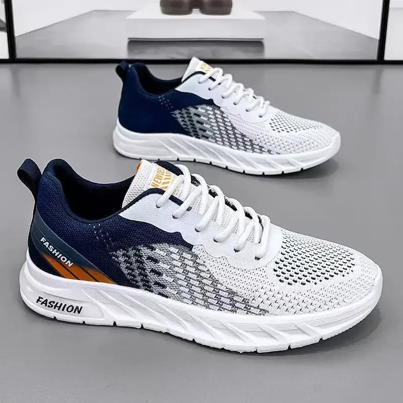 Men's Sneakers Summer Mesh Breathable Walking Shoes 2024 Fashion Breathable Knit Sport Shoes for Men Zapatos De Tenis