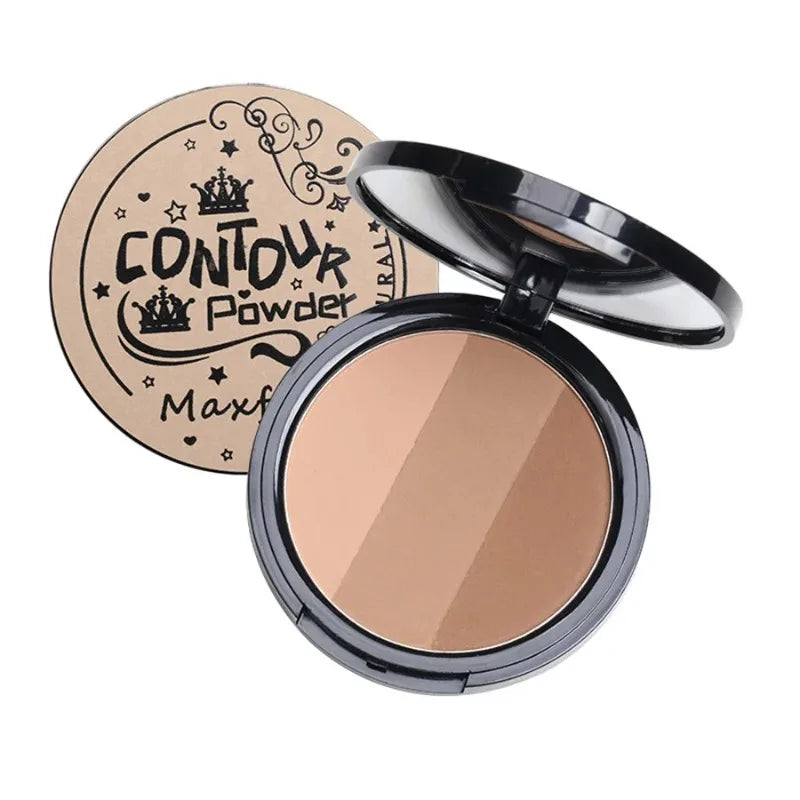 Bronzer Contour Palette Face Shading Grooming Powder Makeup 3 Color Lasting Matte Glitter Nose Shadow Blush Face Makeup Cosmetic