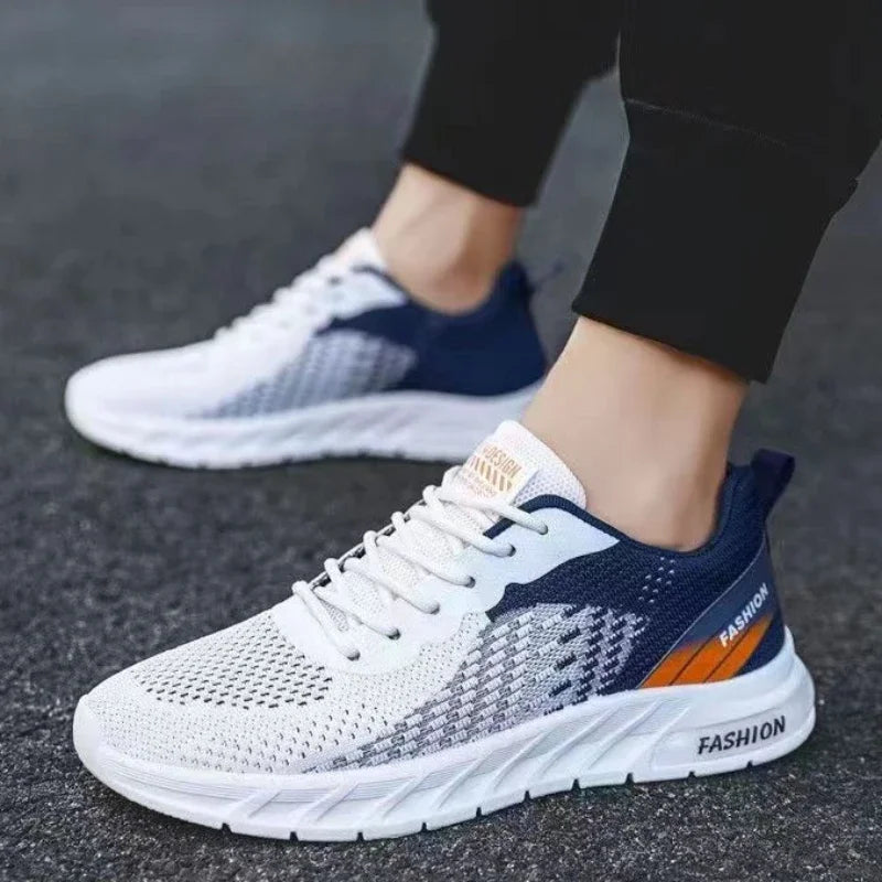 Men's Sneakers Summer Mesh Breathable Walking Shoes 2024 Fashion Breathable Knit Sport Shoes for Men Zapatos De Tenis