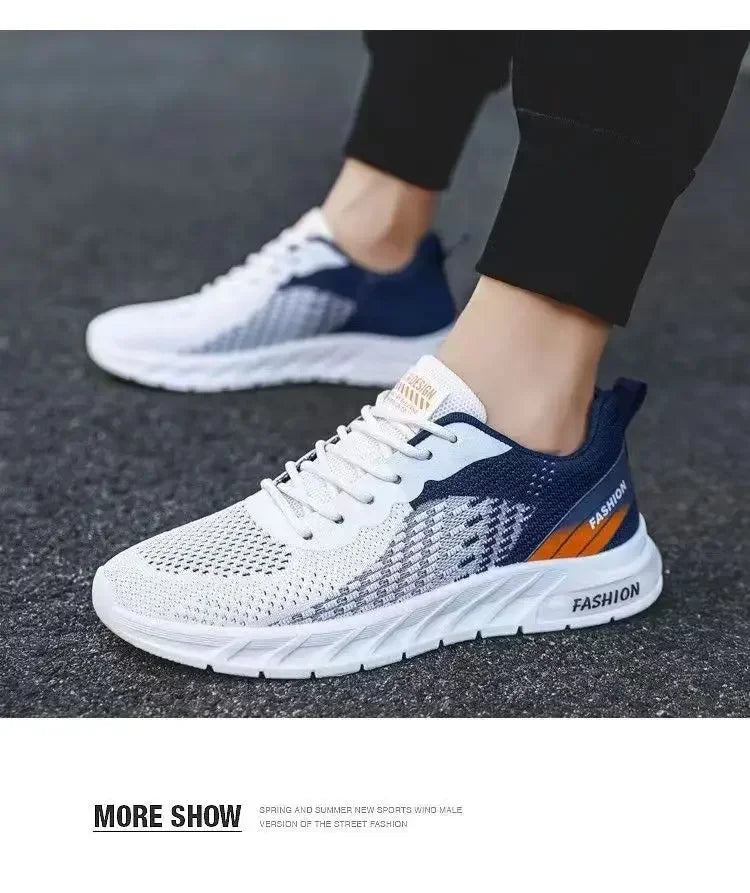 Men's Sneakers Summer Mesh Breathable Walking Shoes 2024 Fashion Breathable Knit Sport Shoes for Men Zapatos De Tenis