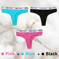 3Pcs S-3XL Women Thongs Cotton Panties Plus Zise Underwear Sexy G-String Low Waist Briefs Underpants Comfortable Lingerie Tangas