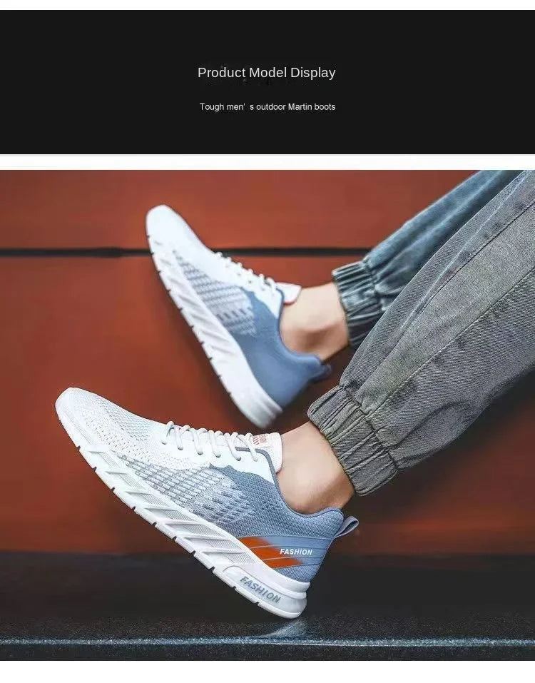 Men's Sneakers Summer Mesh Breathable Walking Shoes 2024 Fashion Breathable Knit Sport Shoes for Men Zapatos De Tenis