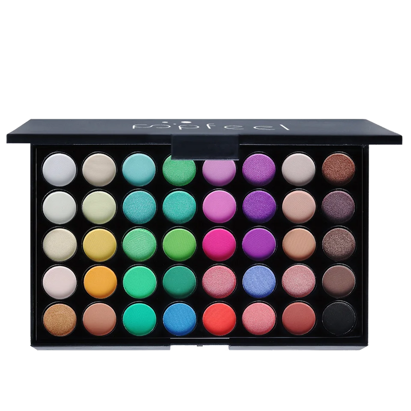 POPFEEL 40 Colors Eyeshadow Palette Long Lasting Easy Makeup Brown Eyeshadow Palette, Pink Eyeshadow Palette