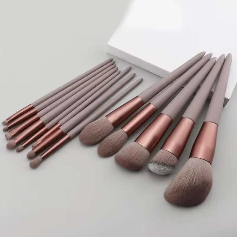 13 PCS Colorful Makeup Brush Set Eye Shadow Foundation Women's Makeup Brushes Eye Shadow Blush Beauty Soft Makeup Toolkit