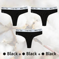 3Pcs S-3XL Women Thongs Cotton Panties Plus Zise Underwear Sexy G-String Low Waist Briefs Underpants Comfortable Lingerie Tangas