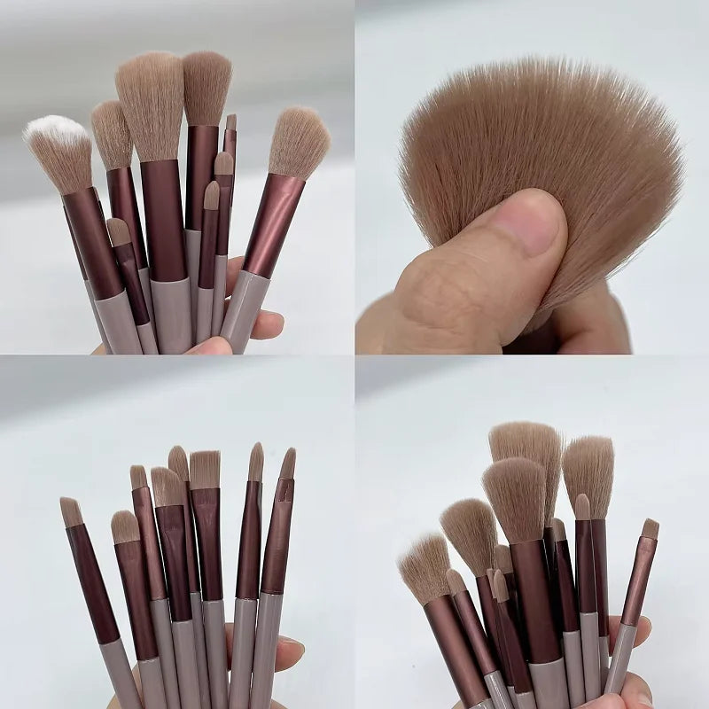 13 PCS Colorful Makeup Brush Set Eye Shadow Foundation Women's Makeup Brushes Eye Shadow Blush Beauty Soft Makeup Toolkit