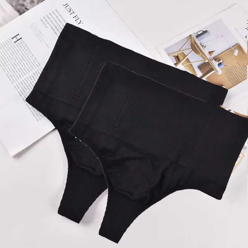 High Waist Tummy Control Panties Women Thong Panty Shaper Slimming Underwear Butt Lifter Belly Shaping Cincher Brief Body Shaper