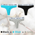 3Pcs S-3XL Women Thongs Cotton Panties Plus Zise Underwear Sexy G-String Low Waist Briefs Underpants Comfortable Lingerie Tangas