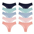 WarmSteps 10PCS Women's Panties Set Simple Striped Thongs Female Cotton Underwear Sexy Lingerie Cozy Sports G-Strings Underpants