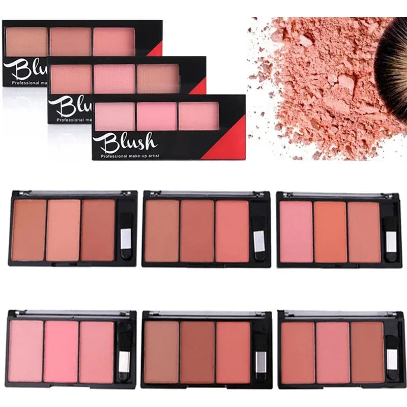 Face Blush Palette Combination Plate Natural Powder Rouge Women Makeup Brightening Lasting Durable Colors Blush Pigment Cosmetic