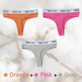 3Pcs S-3XL Women Thongs Cotton Panties Plus Zise Underwear Sexy G-String Low Waist Briefs Underpants Comfortable Lingerie Tangas